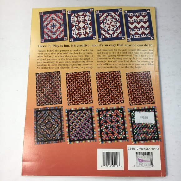 Piece N Play Quilts Instructional Book By Quirky Quilting Queen Judy Martin - Picture 2 of 8